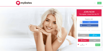 MyDates homepage, fantasy chat portal known from TV, join now